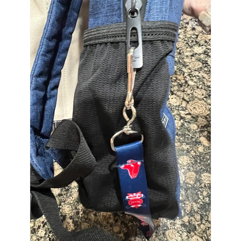 Franklin Boston Red Sox Hood Kid Nation Backpack Blue Heathered Lanyard 15in